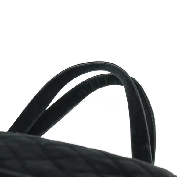 CHANEL Matelasse Hand Bag Suede Black Silver CC Auth - Picture 8 of 15